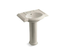 Load image into Gallery viewer, KOHLER 2294-8-G9 Devonshire 27&quot; Pedestal Bathroom Sink With 8&quot; Widespread Faucet Holes in Sandbar
