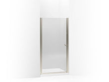 Load image into Gallery viewer, KOHLER K-702414-G54 Fluence Pivot shower door, 65-1/2&quot; H x 37-1/2 - 39&quot; W, with 1/4&quot; thick Falling Lines glass
