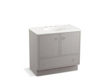 Load image into Gallery viewer, KOHLER K-99506-TK-1WT Jacquard 36&quot; bathroom vanity cabinet with toe kick, 2 doors and 1 drawer
