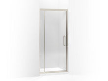 Load image into Gallery viewer, KOHLER 705818-L-NX Lattis Pivot Shower Door, 76&quot; H X 36 - 39&quot; W, With 3/8&quot; Thick Crystal Clear Glass in Brushed Nickel
