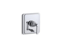 Load image into Gallery viewer, KOHLER T98757-4B-CP Pinstripe Rite-Temp(R) Pressure-Balancing Valve Trim With Diverter And Grooved Lever Handle, Valve Not Included in Polished Chrome
