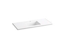 Load image into Gallery viewer, KOHLER K-2783-1 Ceramic/Impressions 49&quot; rectangular vanity-top bathroom sink with single faucet hole

