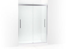 Load image into Gallery viewer, KOHLER 706533-8L-SHP Prim Frameless Sliding Shower Door in Crystal Clear glass with Bright Polished Silver frame
