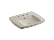 Load image into Gallery viewer, KOHLER K-2381-8-G9 Kelston Drop-in bathroom sink with 8&quot; widespread faucet holes
