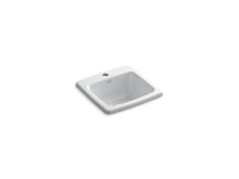 Load image into Gallery viewer, KOHLER 6015-1-0 Gimlet 15-1/4&quot; X 15-1/4&quot; X 6-1/2&quot; Top-Mount Bar Sink With Single Faucet Hole in White
