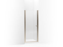 Load image into Gallery viewer, KOHLER K-702402-G54 Fluence Pivot shower door, 65-1/2&quot; H x 30 - 31-1/2&quot; W, with 1/4&quot; thick Falling Lines glass
