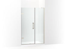 Load image into Gallery viewer, KOHLER 27605-10L-BNK Components 45-1/4&quot;?46&quot; W X 71-1/2&quot; H Frameless Pivot Shower Door With 3/8&quot; Crystal Clear Glass And Back-To-Back Vertical Door Pulls in Anodized Brushed Nickel

