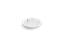Load image into Gallery viewer, KOHLER K-20211-W Iron Plains Round Drop-in/undermount vessel bathroom sink with White painted underside

