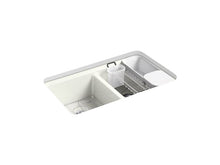 Load image into Gallery viewer, KOHLER K-8679-5UA3-0 Riverby 33&quot; x 22&quot; x 9-5/8&quot; Undermount double-equal kitchen sink with accessories and 5 oversized faucet holes
