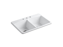 Load image into Gallery viewer, KOHLER K-5846-3 Brookfield 33&quot; x 22&quot; x 9-5/8&quot; top-mount double-equal kitchen sink
