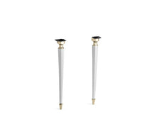 Load image into Gallery viewer, KOHLER 2317-AF-0 Kathryn Octagonal Fireclay/French Gold Tapered Brass Table Legs in White

