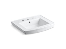 Load image into Gallery viewer, KOHLER K-2358-8 Archer Pedestal bathroom sink with 8&quot; widespread faucet holes
