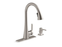Load image into Gallery viewer, KOHLER K-R26281-SD Maxton Touchless pull-down kitchen faucet with soap/lotion dispenser
