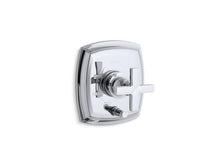 Load image into Gallery viewer, KOHLER T98759-3-CP Margaux Rite-Temp(R) Pressure-Balancing Valve Trim With Push-Button Diverter And Cross Handles, Valve Not Included in Polished Chrome
