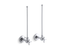 Load image into Gallery viewer, KOHLER K-7605-P Pair 3/8&quot; NPT angle supplies with stop, cross handle and annealed vertical tube
