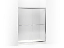 Load image into Gallery viewer, KOHLER 702207-L-SHP Fluence Sliding Shower Door, 70-5/16&quot; H X 56-5/8 - 59-5/8&quot; W, With 3/8&quot; Thick Crystal Clear Glass in Bright Polished Silver
