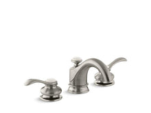 Load image into Gallery viewer, KOHLER 12265-4-BN Fairfax Widespread Bathroom Sink Faucet With Lever Handles in Vibrant Brushed Nickel
