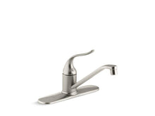Load image into Gallery viewer, KOHLER 15171-F-BN Coralais Three-Hole Kitchen Sink Faucet With 8-1/2&quot; Spout And Lever Handle in Vibrant Brushed Nickel
