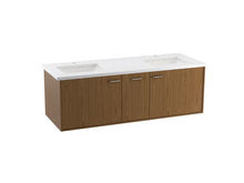 Load image into Gallery viewer, KOHLER K-CM99548-BD1 Jute 60&quot; wall-hung bathroom vanity cabinet with sinks and quartz top
