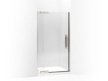 Load image into Gallery viewer, KOHLER 705709-L-NX Pinstripe Pivot Shower Door, 72-1/4&quot; H X 39-1/4 - 41-3/4&quot; W, With 3/8&quot; Thick Crystal Clear Glass in Brushed Nickel Anodized
