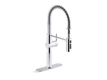 Load image into Gallery viewer, KOHLER 22973-CP Crue Pull-Down Single-Handle Semiprofessional Kitchen Faucet in Polished Chrome
