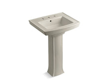 Load image into Gallery viewer, KOHLER 2359-8 Archer Pedestal bathroom sink with 8&quot; widespread faucet holes
