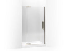 Load image into Gallery viewer, KOHLER 705710-L-NX Pinstripe Pivot Shower Door, 72-1/4&quot; H X 45-1/4 - 47-3/4&quot; W, With 3/8&quot; Thick Crystal Clear Glass in Brushed Nickel Anodized
