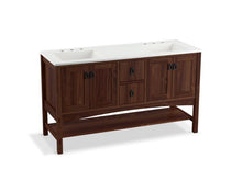 Load image into Gallery viewer, KOHLER K-99559-1WE Marabou 60&quot; bathroom vanity cabinet with 4 doors and 2 drawers
