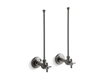 Load image into Gallery viewer, KOHLER K-7605-P Pair 3/8&quot; NPT angle supplies with stop, cross handle and annealed vertical tube
