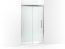 Load image into Gallery viewer, KOHLER 706534-8D3-SHP Prim Frameless Sliding Shower Door in Crystal Clear glass with Bright Polished Silver frame
