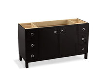 Load image into Gallery viewer, KOHLER K-99510-LG-1WU Jacquard 60&quot; bathroom vanity cabinet with furniture legs, 2 doors and 6 drawers
