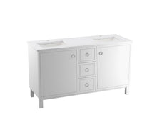 Load image into Gallery viewer, KOHLER K-CM99511-BD1 Jacquard 60&quot; bathroom vanity cabinet with sinks and quartz top
