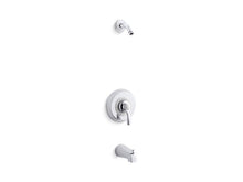 Load image into Gallery viewer, KOHLER TLS12007-4S-CP Fairfax Rite-Temp(R) Bath And Shower Trim Set With Lever Handle And Slip-Fit Spout, Less Showerhead in Polished Chrome
