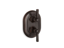 Load image into Gallery viewer, KOHLER K-T10594-4 Bancroft Stacked valve trim with metal lever handles, requires valve
