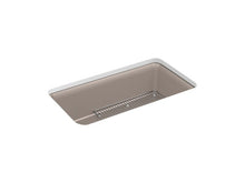 Load image into Gallery viewer, KOHLER 8206-CM3 Cairn 33-1/2&quot; X 18-5/16&quot; X 10-1/8&quot; Neoroc Undermount Single-Bowl Kitchen Sink With Rack in Matte Taupe
