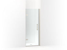 Load image into Gallery viewer, KOHLER 27576-10L-BNK Composed 27-5/8&quot;?28-3/8&quot; W X 71-1/2&quot; H Frameless Pivot Shower Door With 3/8&quot; Crystal Clear Glass And Back-To-Back Vertical Door Pulls in Anodized Brushed Nickel
