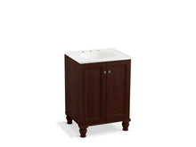 Load image into Gallery viewer, KOHLER K-99513-LG-1WG Damask 24&quot; bathroom vanity cabinet with furniture legs and 2 doors
