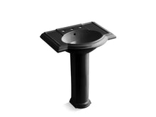 Load image into Gallery viewer, KOHLER 2294-8-7 Devonshire 27&quot; Pedestal Bathroom Sink With 8&quot; Widespread Faucet Holes in Black
