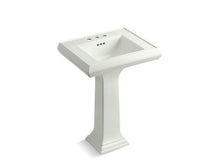 Load image into Gallery viewer, KOHLER 2238-4 Memoirs Classic 24&quot; pedestal bathroom sink with 4&quot; centerset faucet holes
