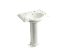 Load image into Gallery viewer, KOHLER 2294-8-NY Devonshire 27&quot; Pedestal Bathroom Sink With 8&quot; Widespread Faucet Holes in Dune
