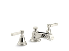 Load image into Gallery viewer, KOHLER K-13132-4A Pinstripe Widespread bathroom sink faucet with lever handles, 1.2 gpm
