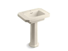 Load image into Gallery viewer, KOHLER 2322-1-47 Kathryn Pedestal Bathroom Sink With Single Faucet Hole in Almond
