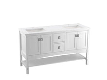 Load image into Gallery viewer, KOHLER K-CM99559-BD1 Marabou 60&quot; bathroom vanity cabinet with sinks and quartz top

