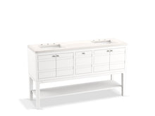 Load image into Gallery viewer, KOHLER K-33525-ASB Helst 60&quot; bathroom vanity cabinet with sinks and quartz top
