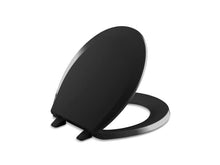 Load image into Gallery viewer, KOHLER 4662-7 Lustra Quick-Release Round-Front Toilet Seat in Black
