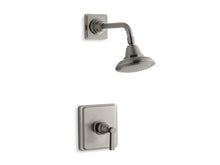 Load image into Gallery viewer, KOHLER TS13134-4B-BN Pinstripe Rite-Temp(R) Shower Valve Trim With Lever Handle And 2.5 Gpm Showerhead in Vibrant Brushed Nickel
