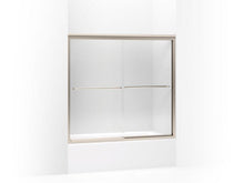 Load image into Gallery viewer, KOHLER 702204-L-ABV Fluence Sliding Bath Door, 55-3/4&quot; H X 56-5/8 - 59-5/8&quot; W, With 1/4&quot; Thick Crystal Clear Glass in Anodized Brushed Bronze
