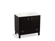 Load image into Gallery viewer, KOHLER K-99506-LG-1WU Jacquard 36&quot; bathroom vanity cabinet with furniture legs, 2 doors and 1 drawer

