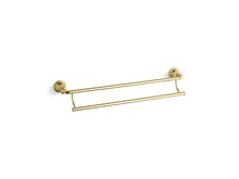 Load image into Gallery viewer, KOHLER 10553-PB Devonshire 24&quot; Double Towel Bar in Vibrant Polished Brass

