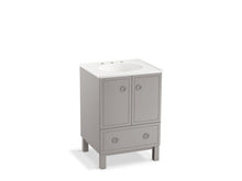 Load image into Gallery viewer, KOHLER K-99501-LG-1WT Jacquard 24&quot; bathroom vanity cabinet with furniture legs, 2 doors and 1 drawer
